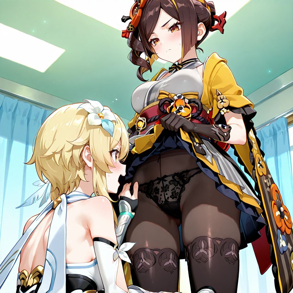 ほ〇る×千〇 ふたなり百合CG集 サンプル2ページ目