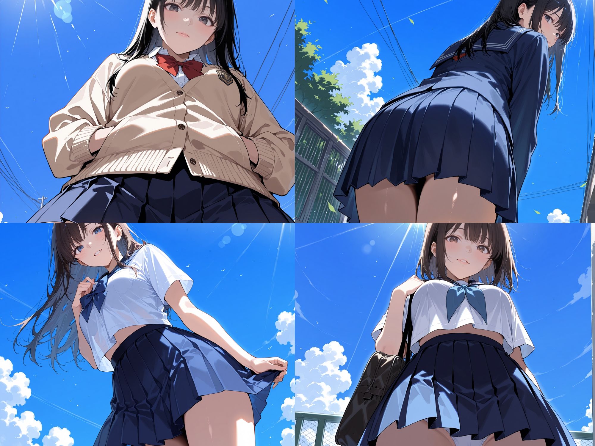 パンチラ  盗撮  近距離パンティー  〜制服女子編〜 サンプル3ページ目