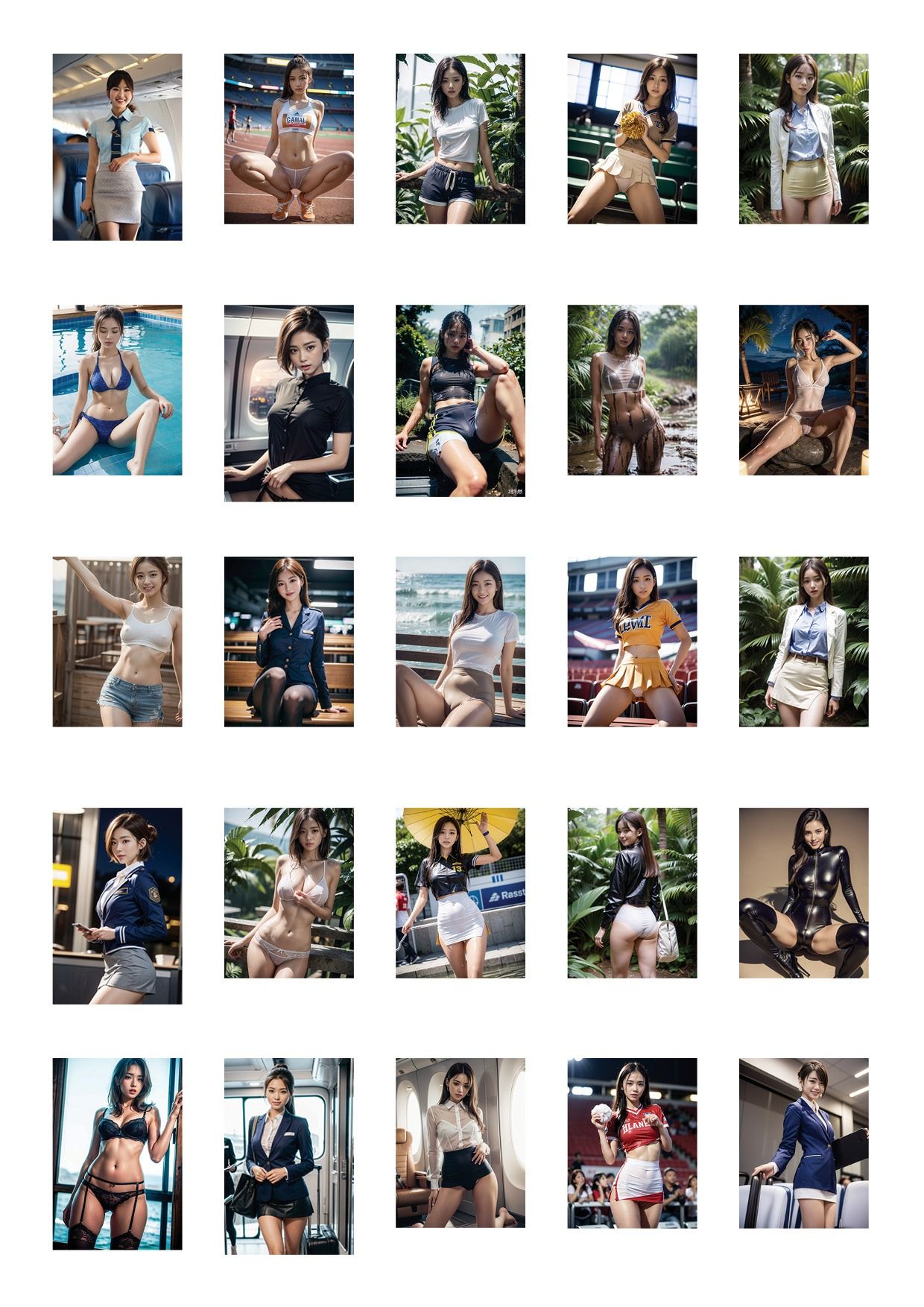 【透視→百景◎クローズド ＆ ネイキッド◎着衣と裸】AI sexy美女写真集 サンプル1ページ目