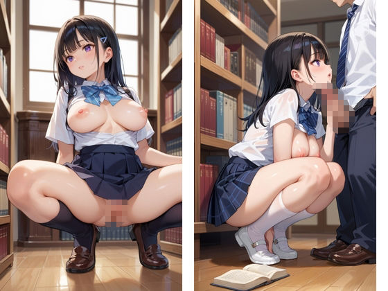 図書館で羞恥快楽堕ちする敏感娘 サンプル3ページ目