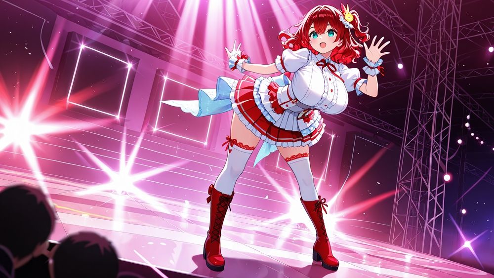 爆乳水色赤髪アイドルが熱愛スキャンダルで快楽堕ち【4K】 サンプル2ページ目