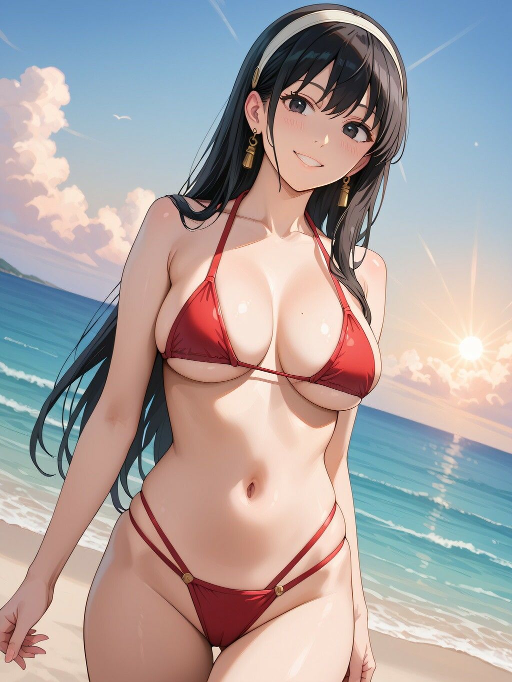 ヨ◯・フォー◯ャーのえちえちビーチ サンプル1ページ目