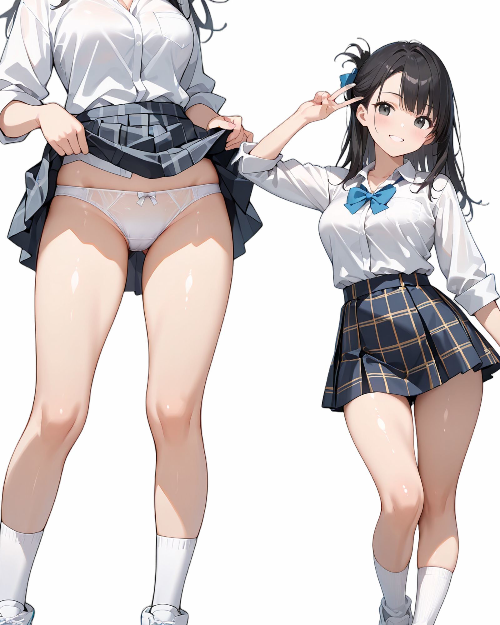 パンツをみせる in Class room（パンチライラスト集） サンプル1ページ目