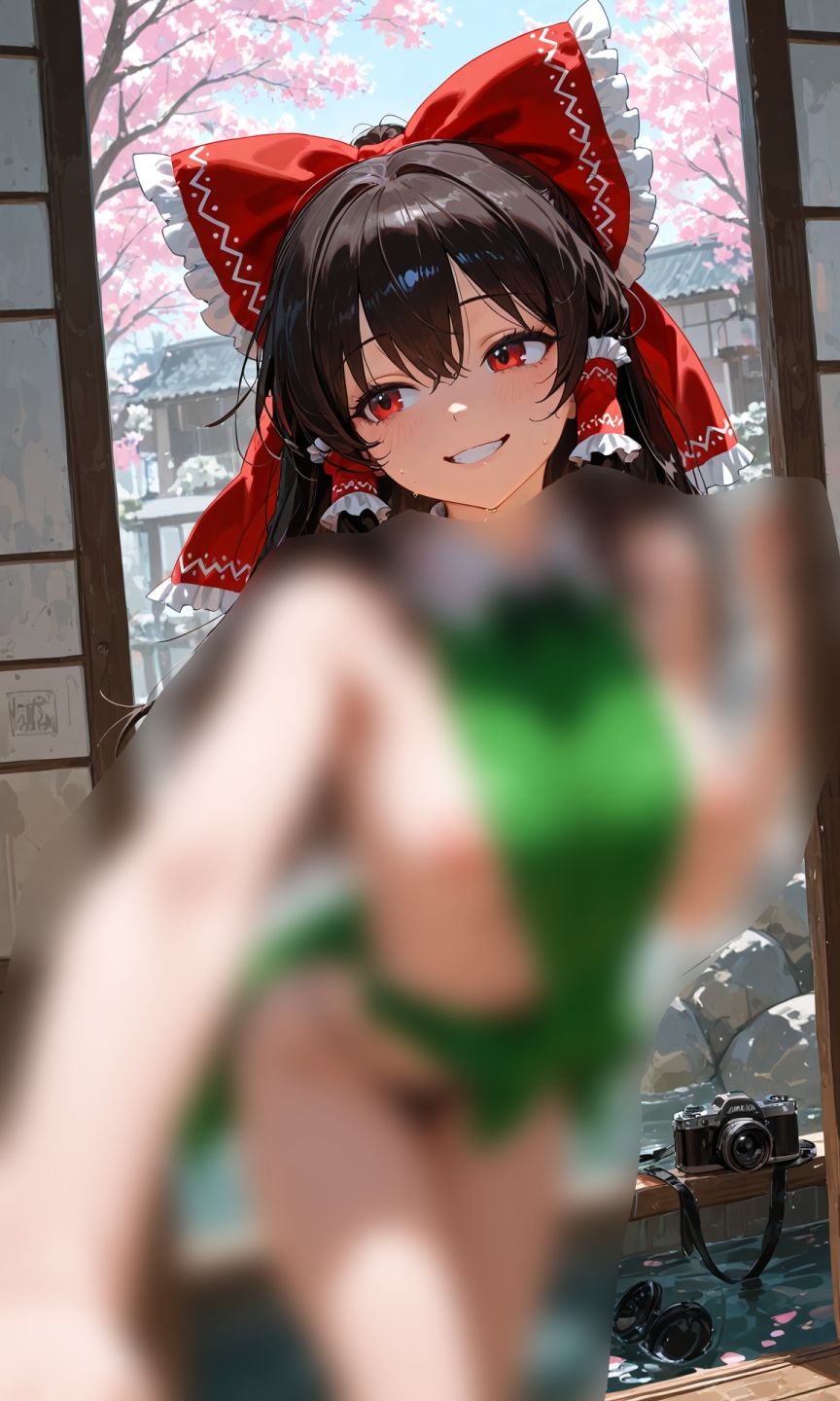 霊夢ちゃんのえっちな写真集vol.27〜春の晴れた昼の風呂編〜 サンプル4ページ目
