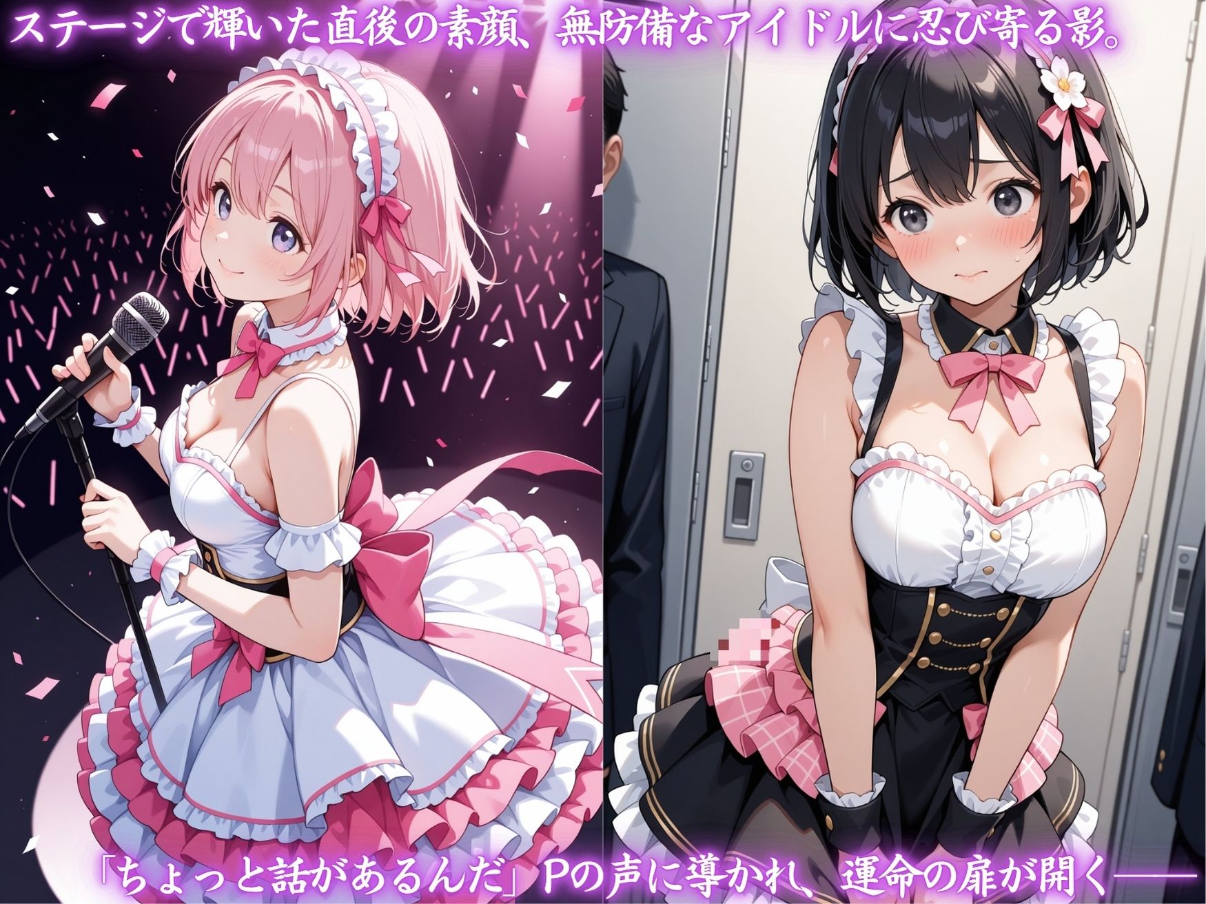 巨乳アイドルへの搾乳調教記録:変態Pの触手で母乳体質に改造されました。 サンプル2ページ目