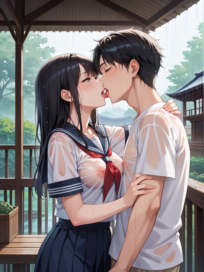 ずぶ濡れ家出少女が誘惑するので持ち帰って連続中出し サンプル2ページ目