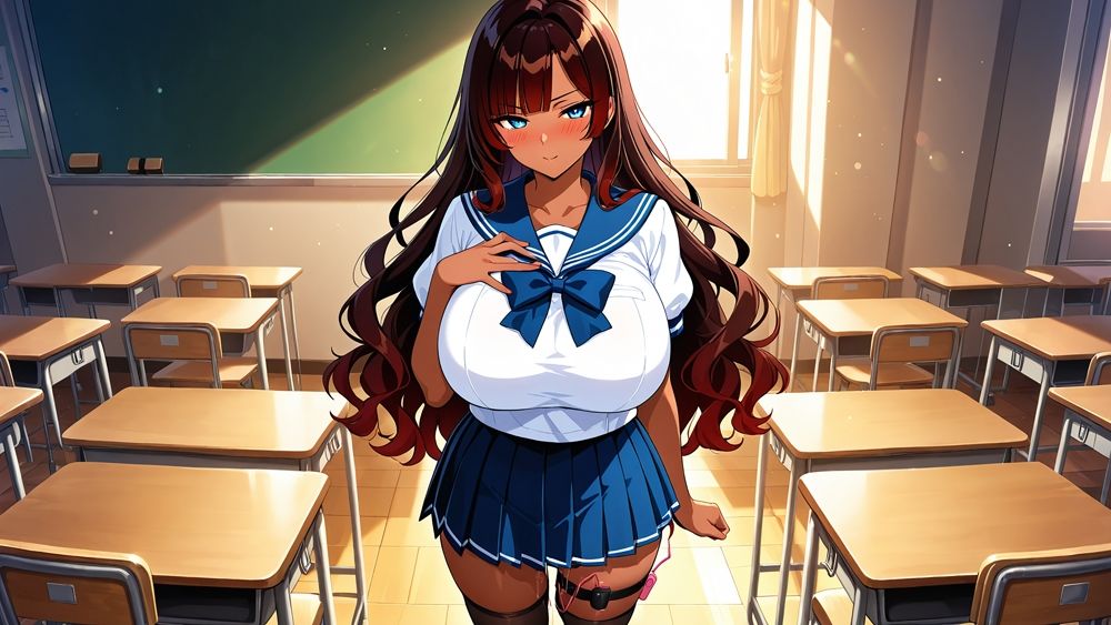 爆乳薄紫髪＆褐色グラドルが媚薬で種付け撮影会【450枚】【4K】 サンプル5ページ目