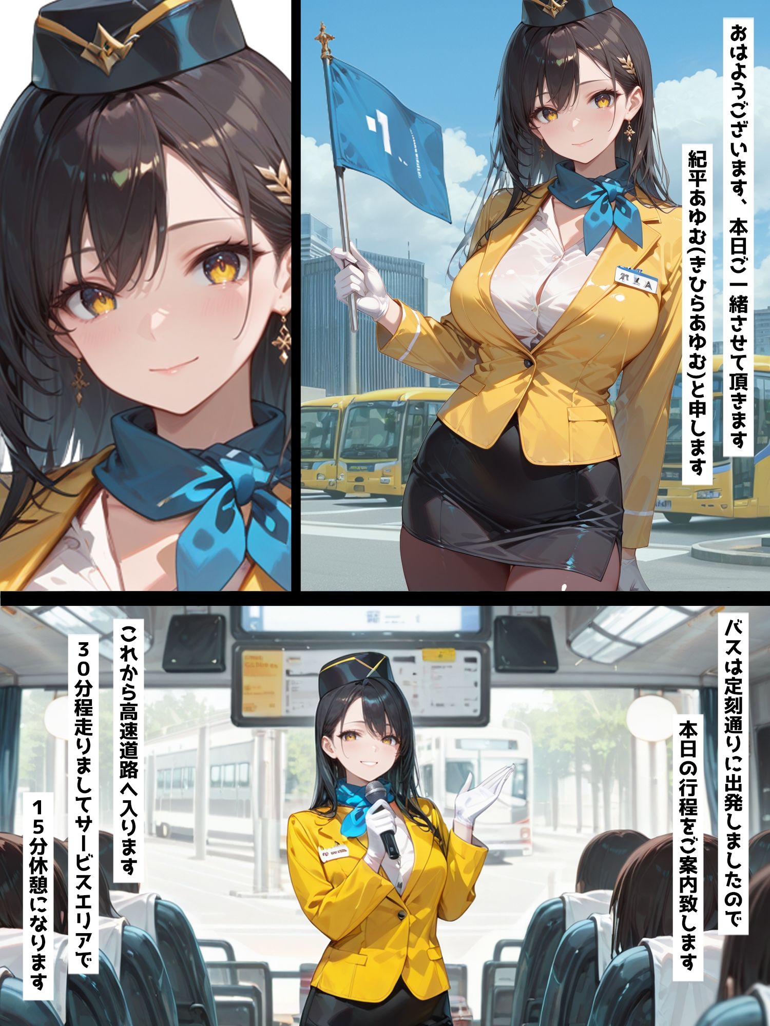 イキまくりバスガイド HoneyJunction15【セリフ入有】 サンプル1ページ目