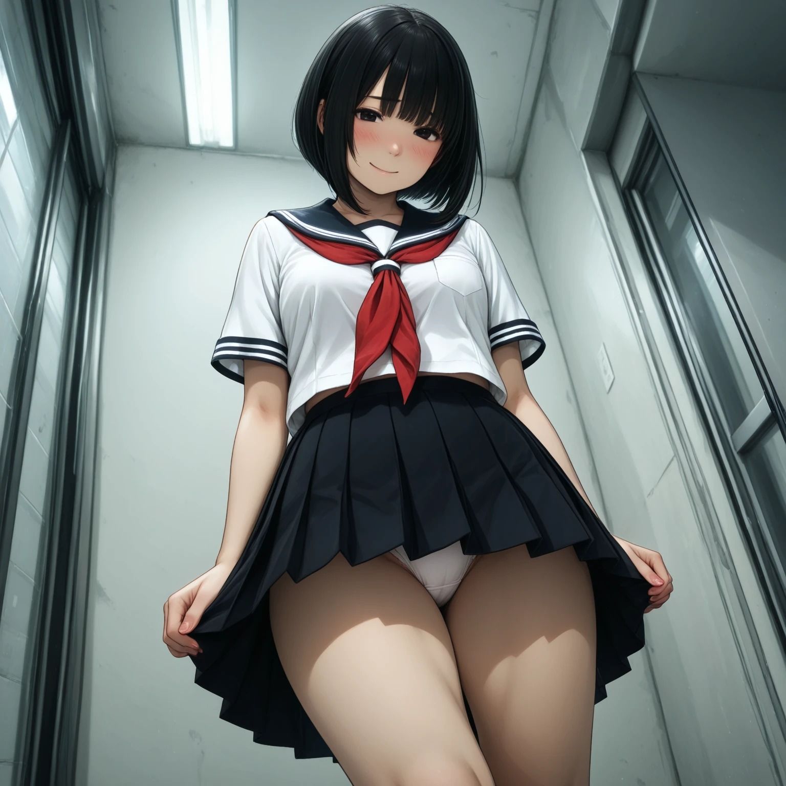 下から見上げるたくしあげパンティー（470枚分） サンプル5ページ目