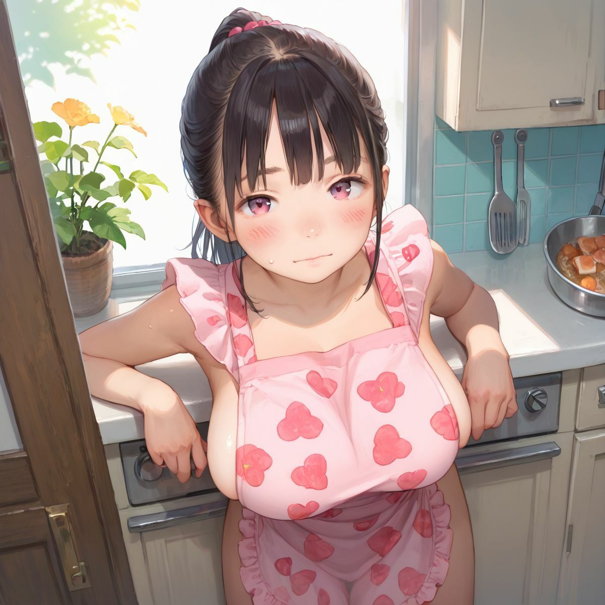 束縛//裸エプロンJKの誘惑っ！01 サンプル2ページ目