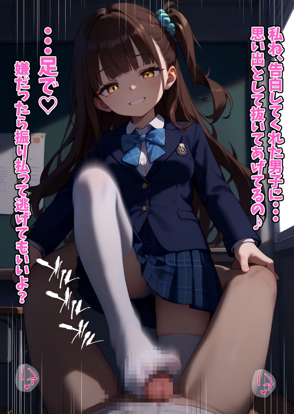 卒業するセンパイに告白したら、足でちんちん壊れるまでイジメられました サンプル1ページ目