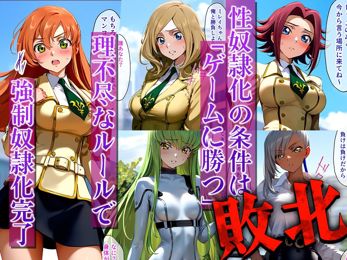負けたら即性支配〜可哀そうなほどヤられたヒロインたち〜コ●ドギアス編 サンプル2ページ目