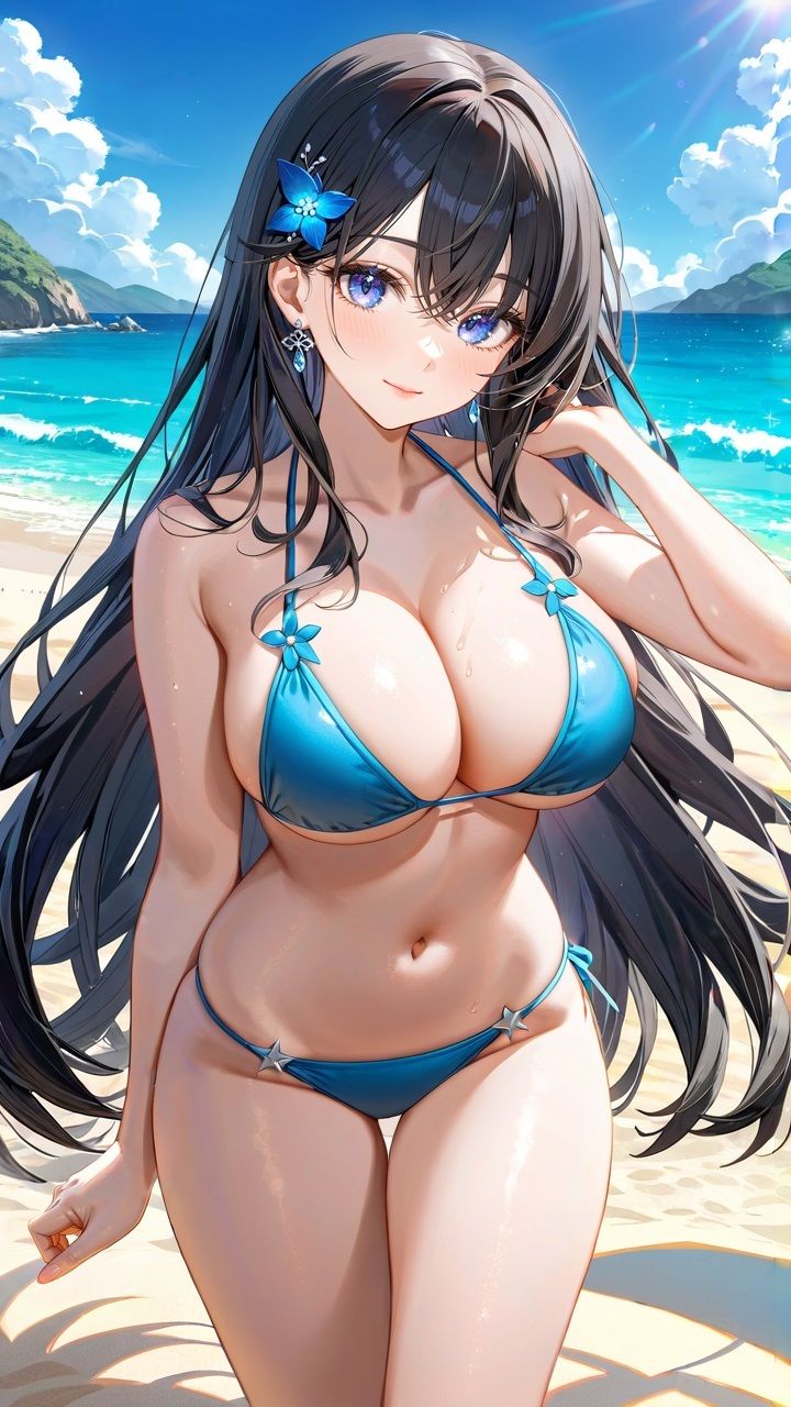 黒髪美女とリゾートデート 美結1 サンプル1ページ目