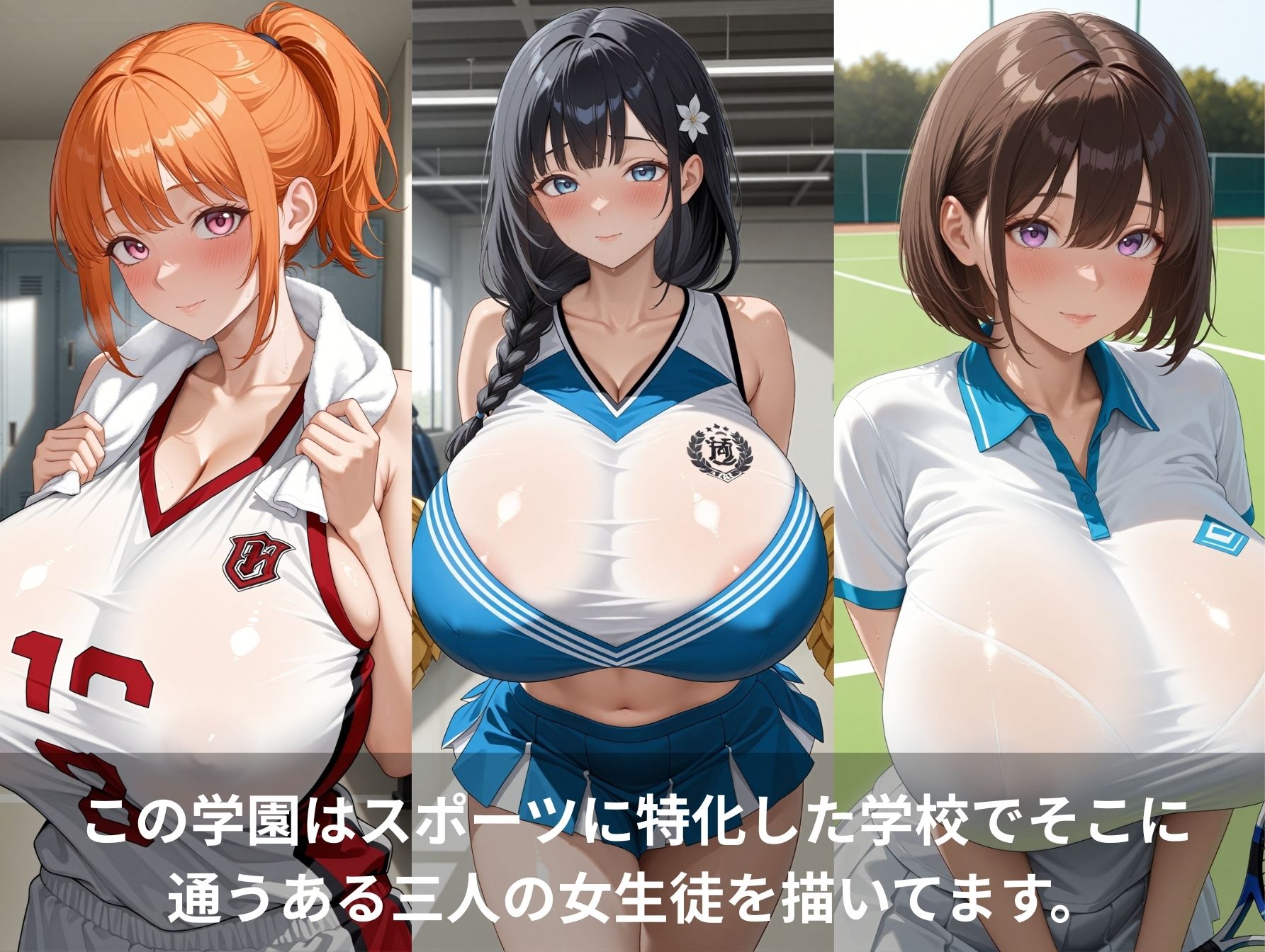 爆乳スポーツ女子のちょっとえっちな学園性活2 サンプル2ページ目