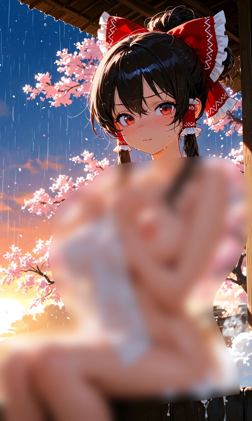 霊夢ちゃんのえっちな写真集vol.32〜春の雨の夕方の風呂編〜 サンプル9ページ目