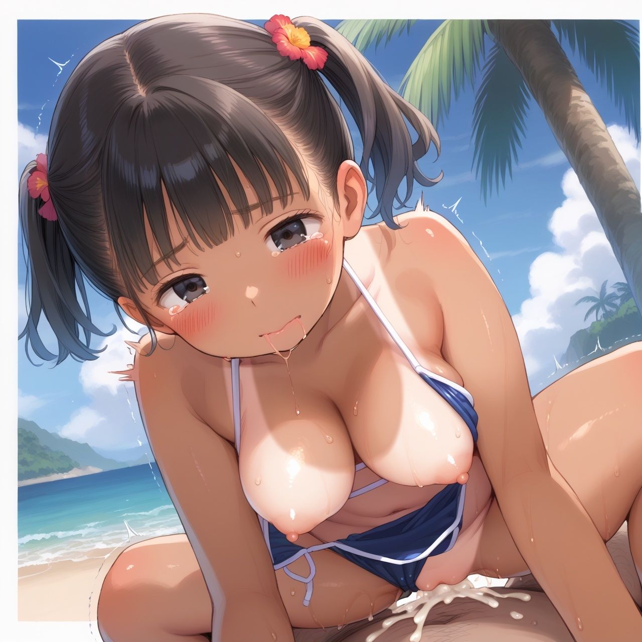 褐色美少女 巨乳inビーチ サンプル4ページ目