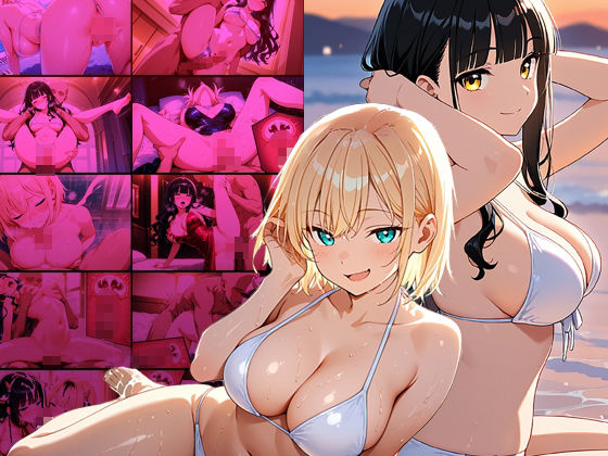 爆乳ツインモデル！牛柄ビキニの美女たちがミルク漬け孕ませ撮影【4K】 サンプル1ページ目
