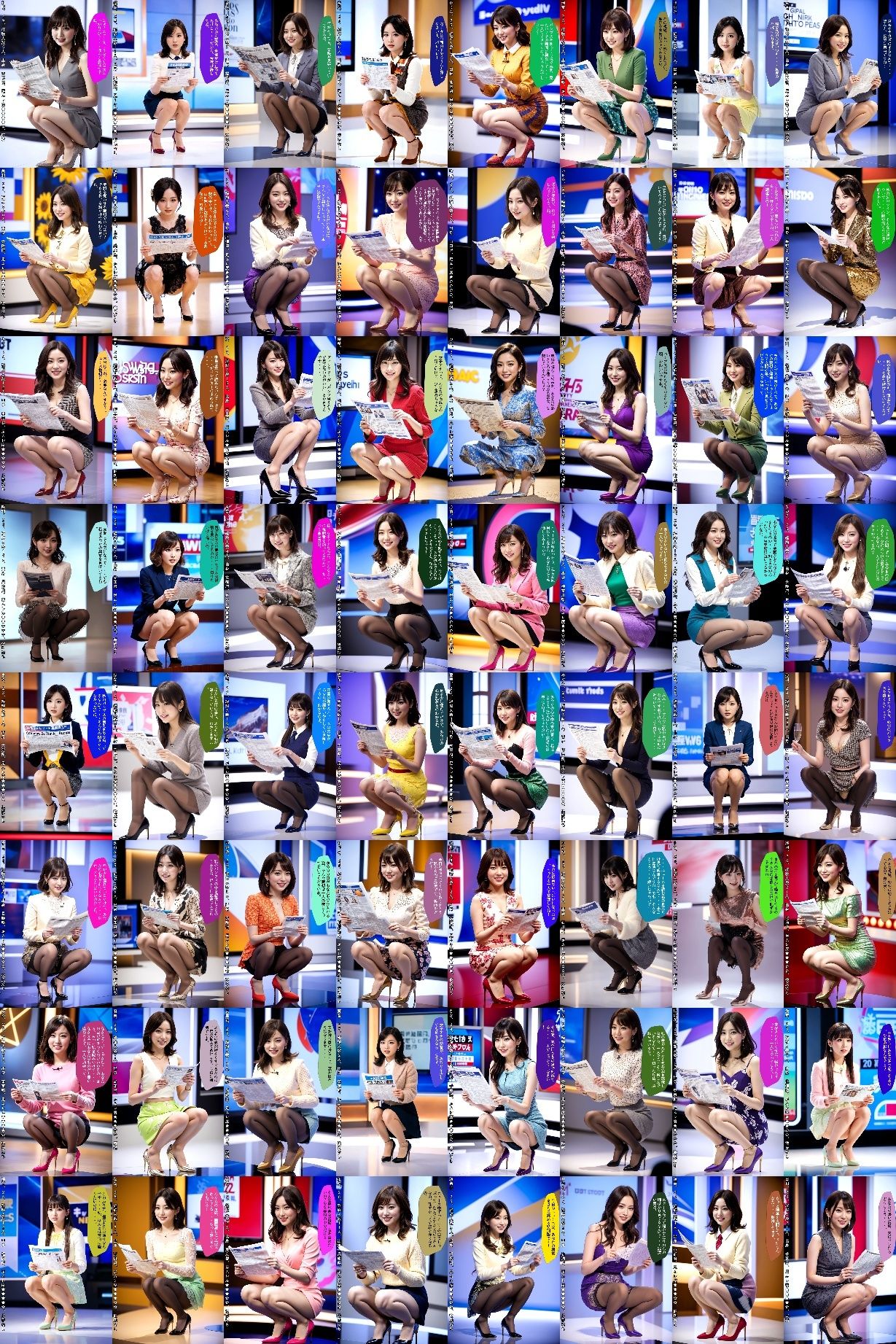 ハイヒール女子アナの挑発ニュース 〜しゃがんだ私でヌキ狂え〜 vol.3 サンプル9ページ目