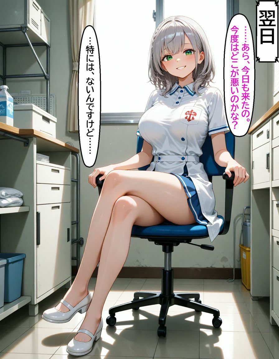 白銀ノ〇ル 保健室の先生がエロカワすぎて... サンプル4ページ目