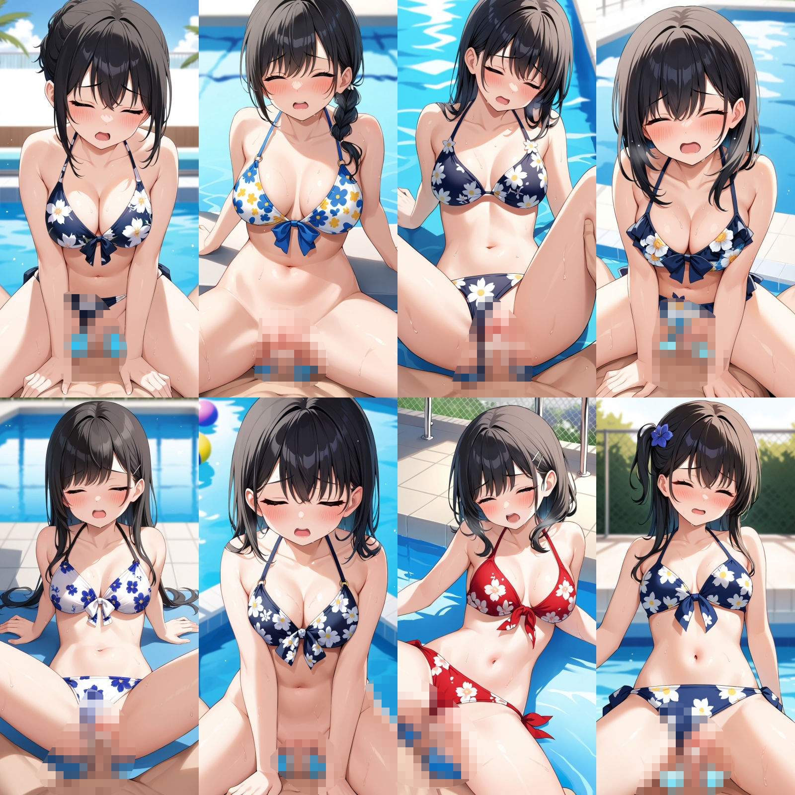 花柄ビキニで中出しエッチ【500枚】 サンプル8ページ目