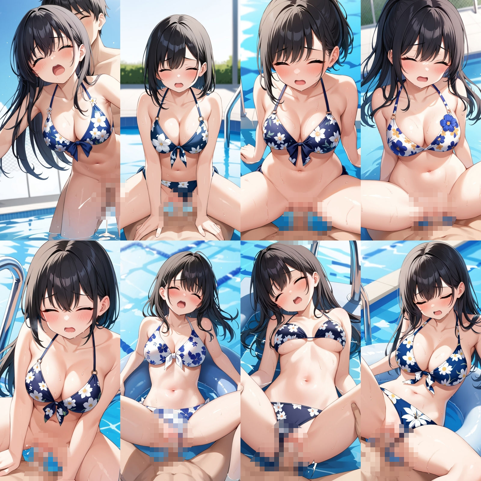 花柄ビキニで中出しエッチ【500枚】 サンプル9ページ目