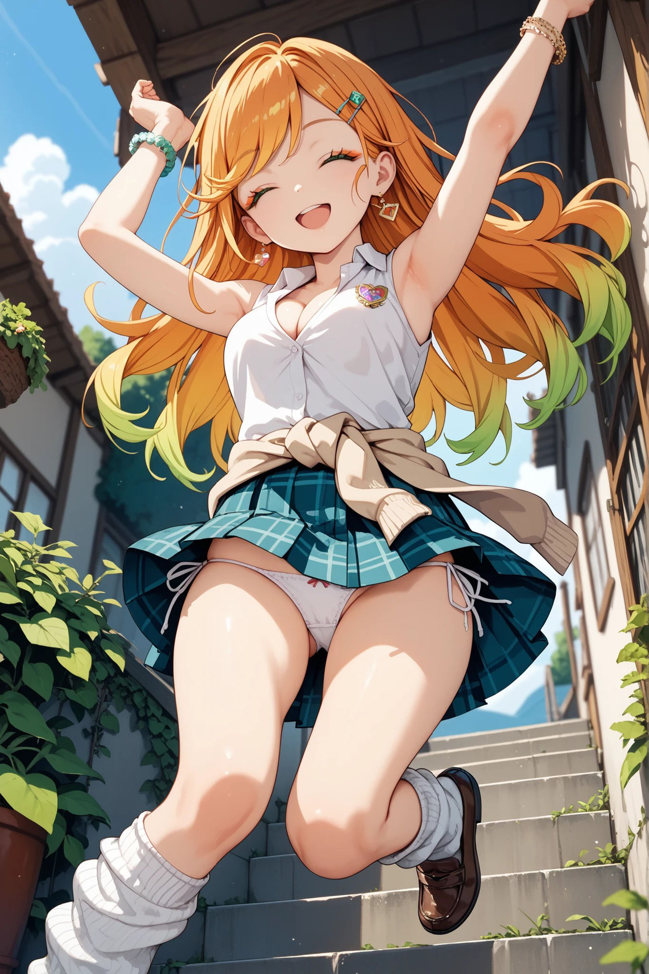 オレンジ髪ちゃんとえっちなえちえち サンプル1ページ目