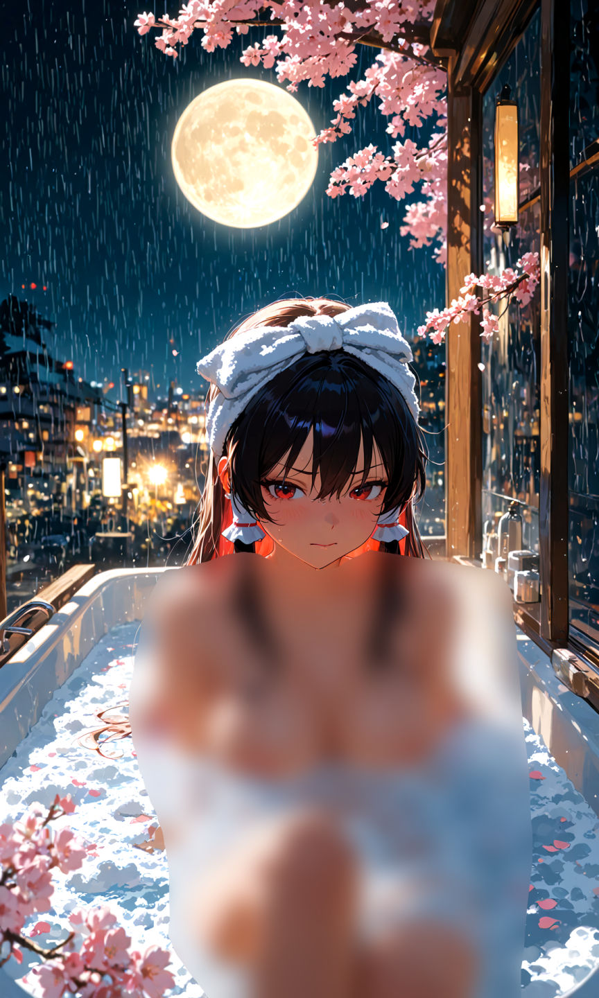 霊夢ちゃんのえっちな写真集vol.34〜春の雪の朝の風呂編〜 サンプル1ページ目