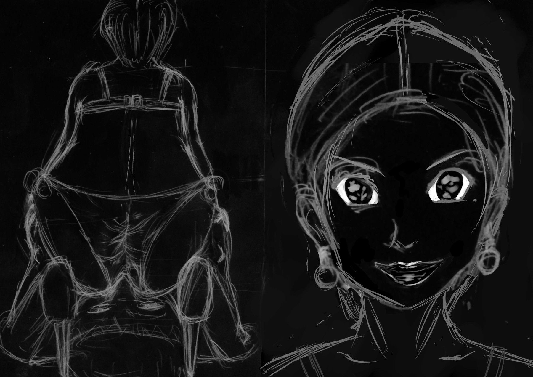 黒よりも黒いエロティックホラー黒戯絵集「男の娘アソート」 サンプル1ページ目