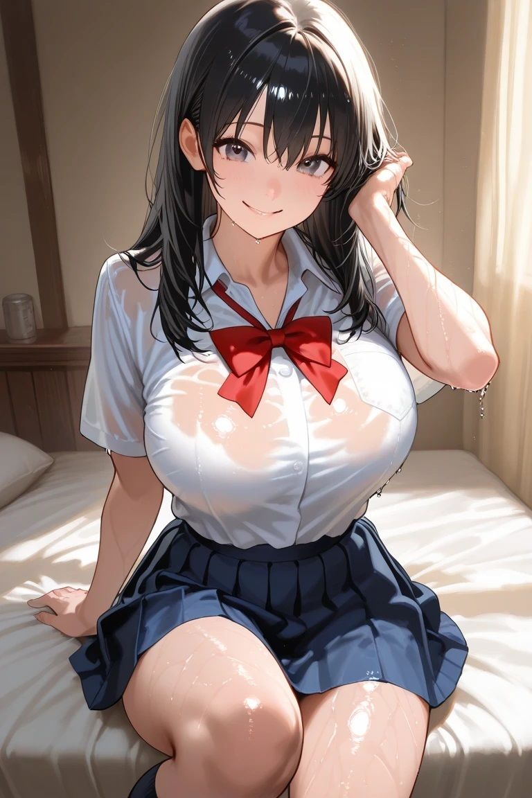濡れた制服と、君の部屋セックス サンプル1ページ目