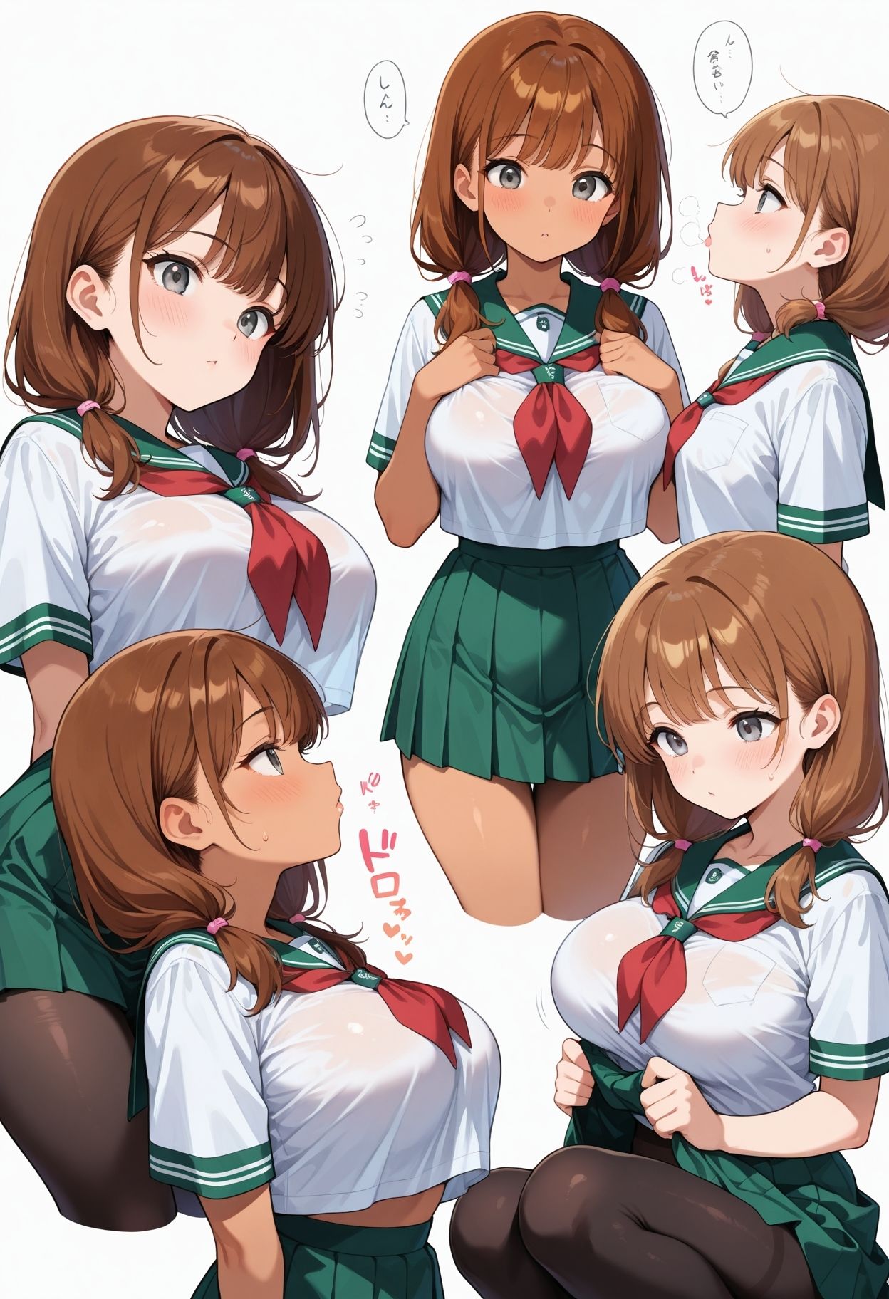 かわいいビッチ  キモおじたちが  ももいろ制服に騙された サンプル6ページ目