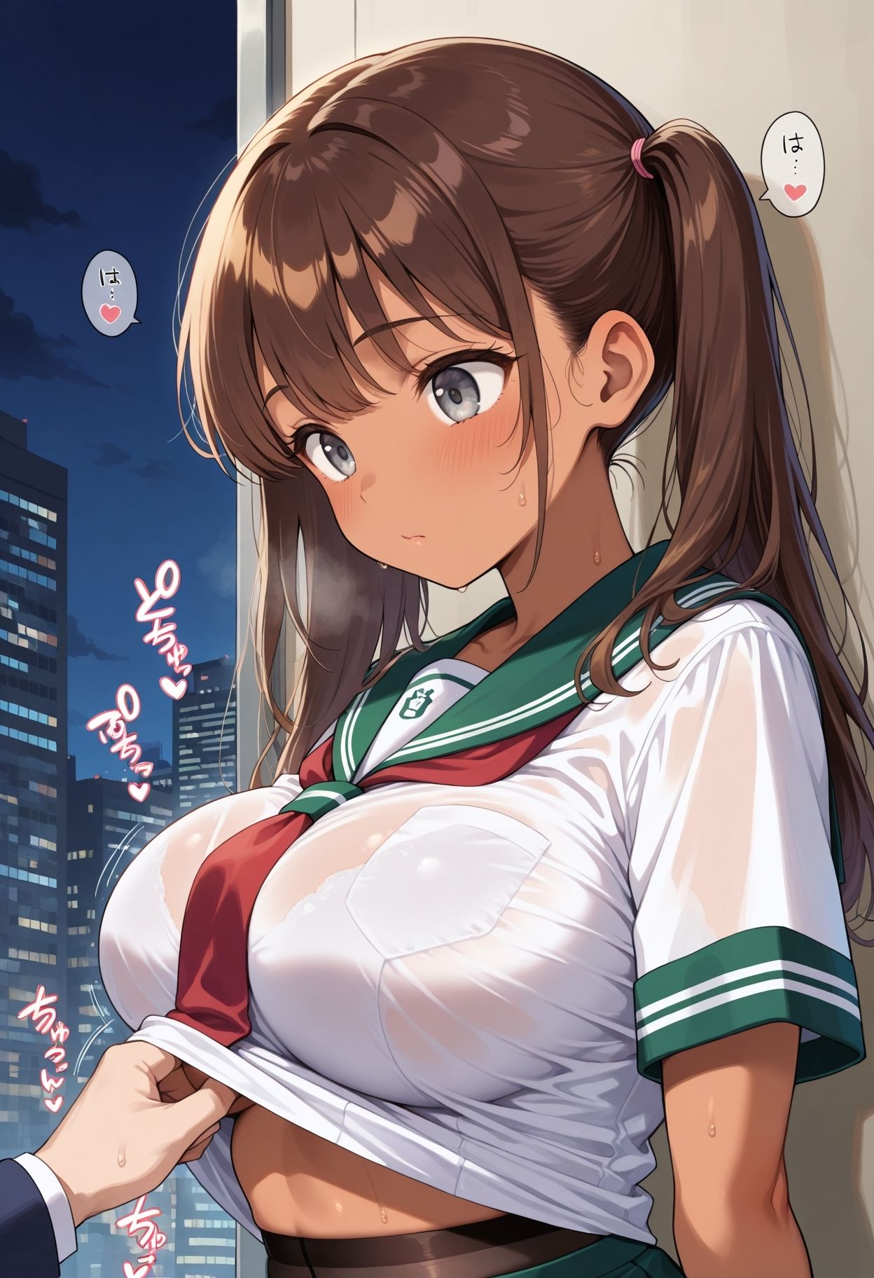 かわいいビッチ  キモおじたちが  ももいろ制服に騙された サンプル8ページ目