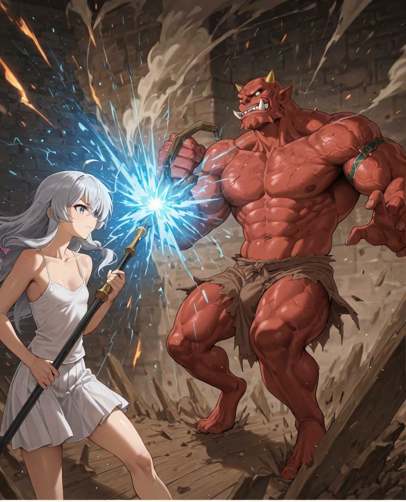 エレイナ vs 赤くて恐ろしいオーガ サンプル5ページ目