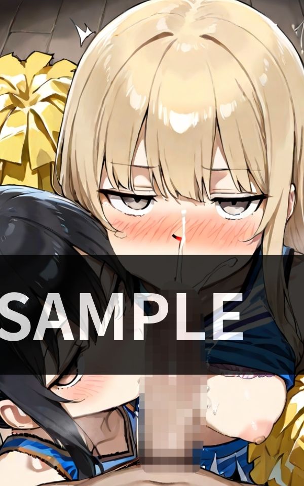 応援の名のもとに チアガールたちのダブルフェラで尽くされる連続ご奉仕タイム サンプル1ページ目
