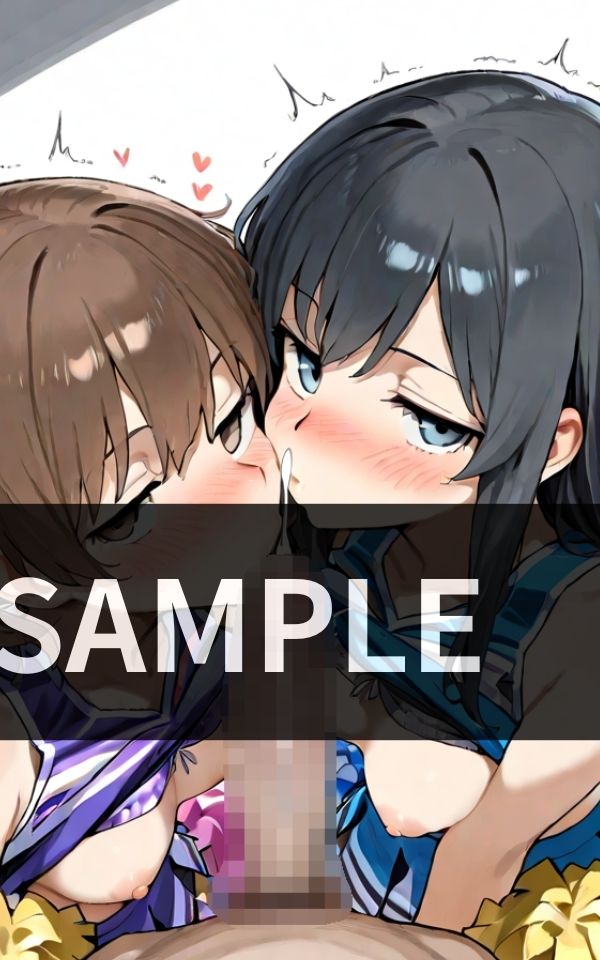 応援の名のもとに チアガールたちのダブルフェラで尽くされる連続ご奉仕タイム サンプル5ページ目