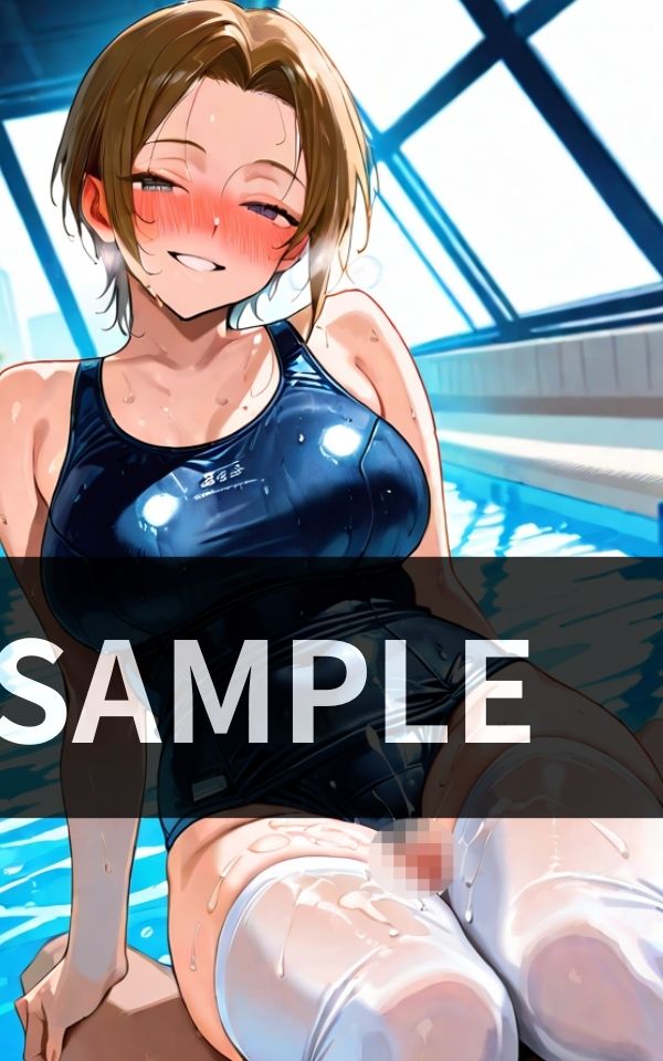 膝コキ天国 放課後のプールサイドで スク水女子に 搾られまくり！ サンプル5ページ目