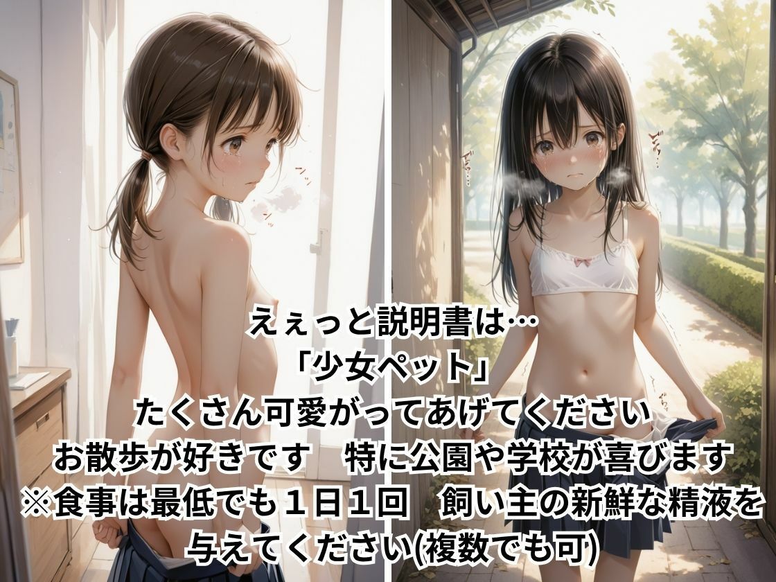 少女ペット  食事は1日1回  飼い主の新鮮な精液です！ サンプル2ページ目