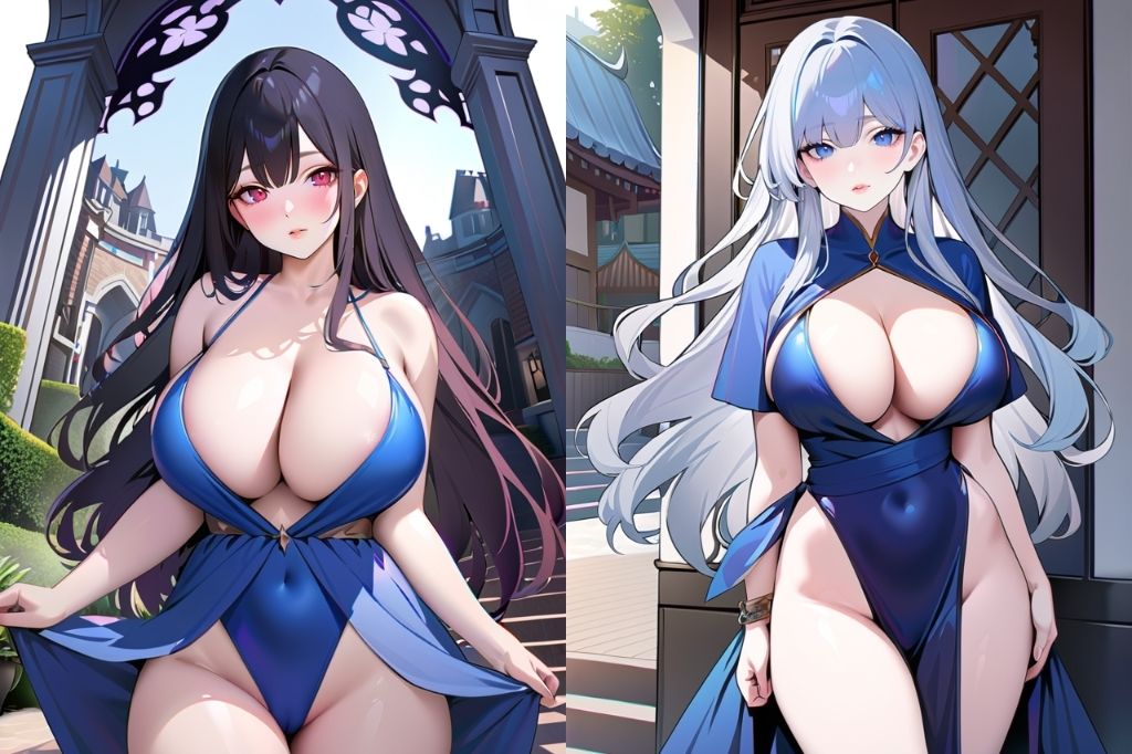 巨乳のドレス美女 サンプル3ページ目