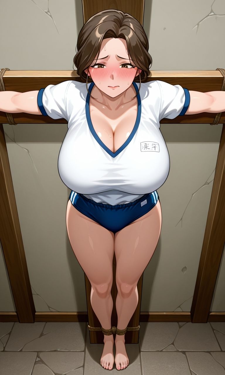 フェチコレVol.106 ブルマ姿で磔・吊り上げ拘束されて弄ばれる巨乳人妻たち【枚数250枚】 サンプル8ページ目