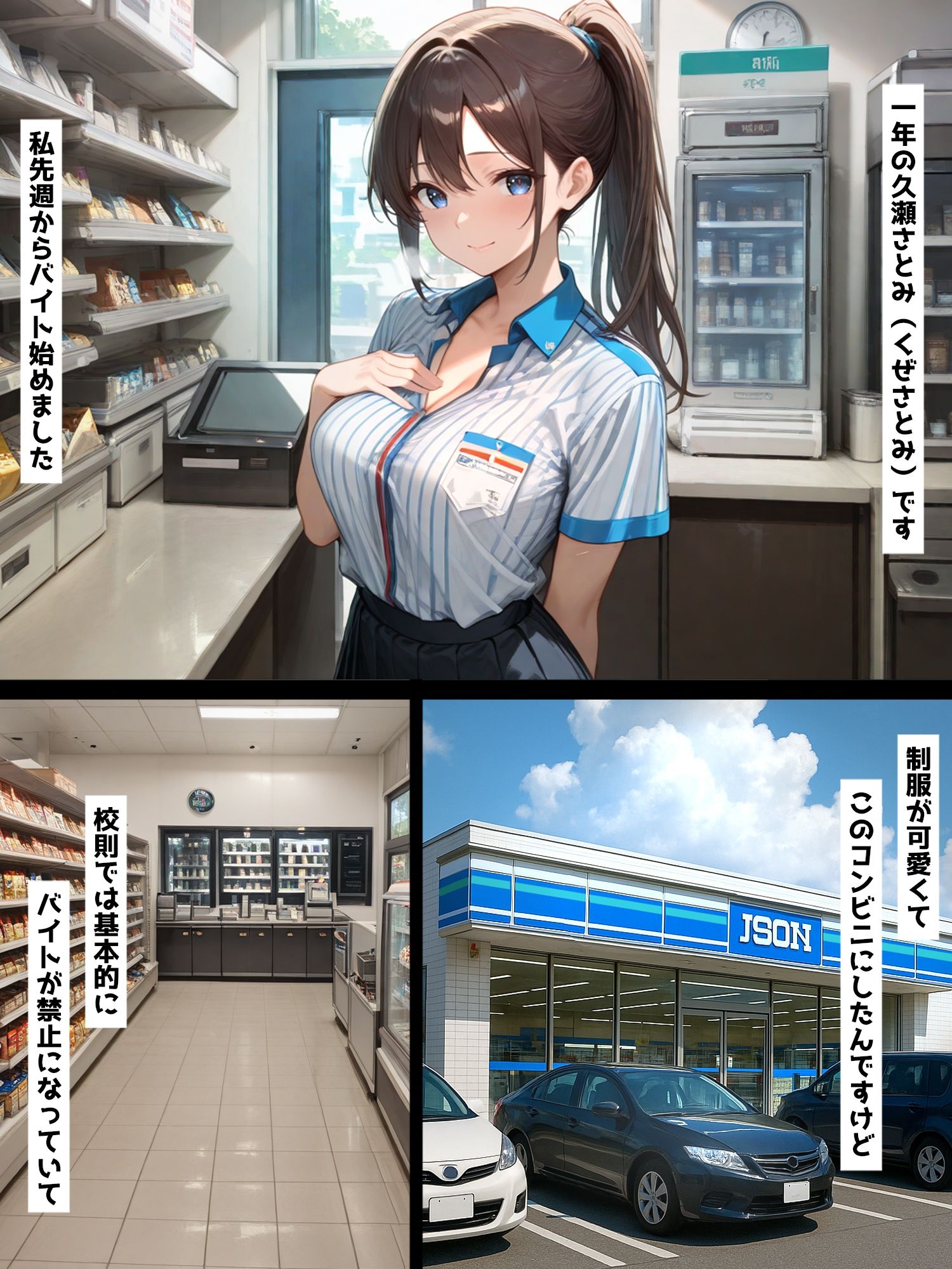 性教育学園X やりまくり！全裸バイト コンビニ編 vol.39【セリフ入有】 サンプル1ページ目