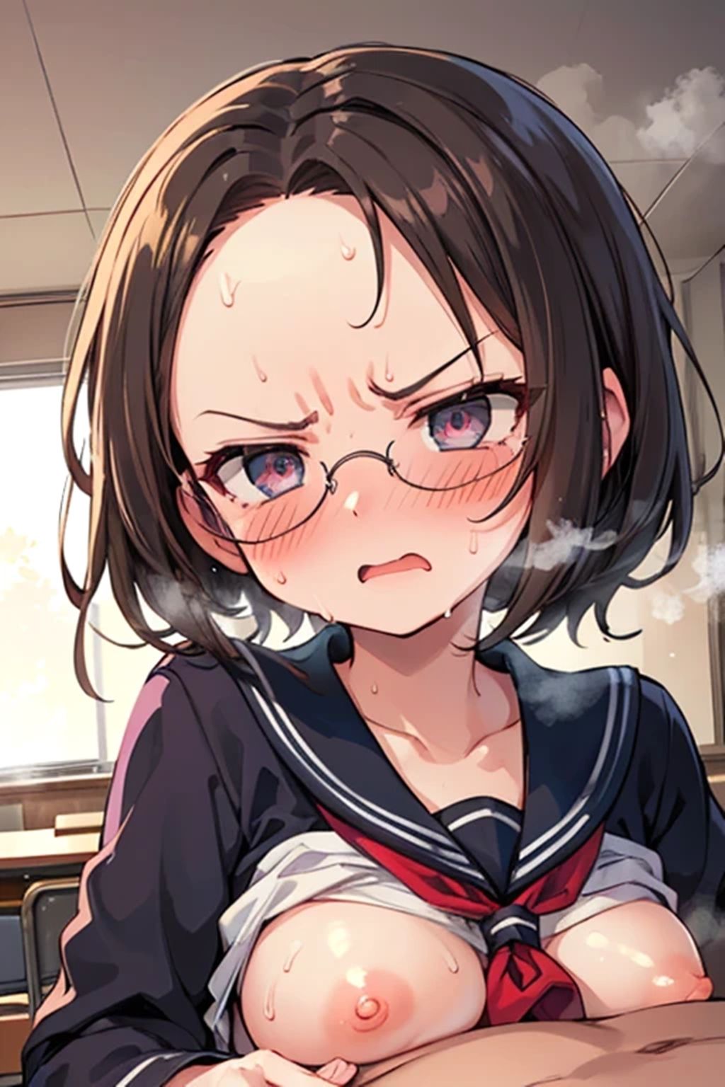 にらまれ〇ぷ。同じクラスだけど好感度ゼロの女子に嫌な顔されながらS〇Xする僕。 サンプル3ページ目