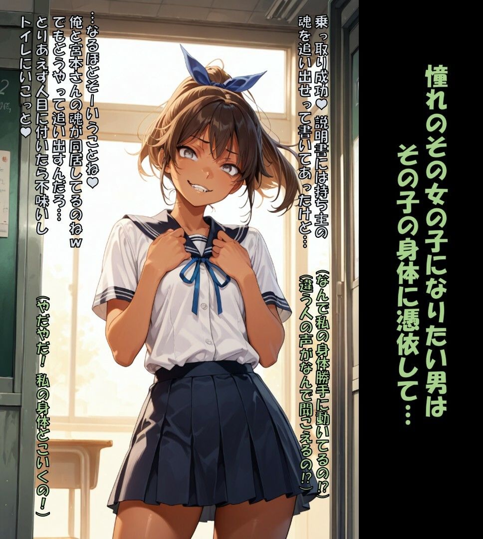 【人格射精】好きな娘の身体乗っ取って人格排泄 人生横取りして幸せになる弱男の話【ダーク】 サンプル2ページ目