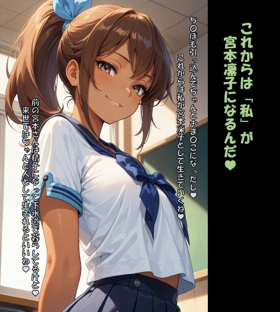 【人格射精】好きな娘の身体乗っ取って人格排泄 人生横取りして幸せになる弱男の話【ダーク】 サンプル4ページ目