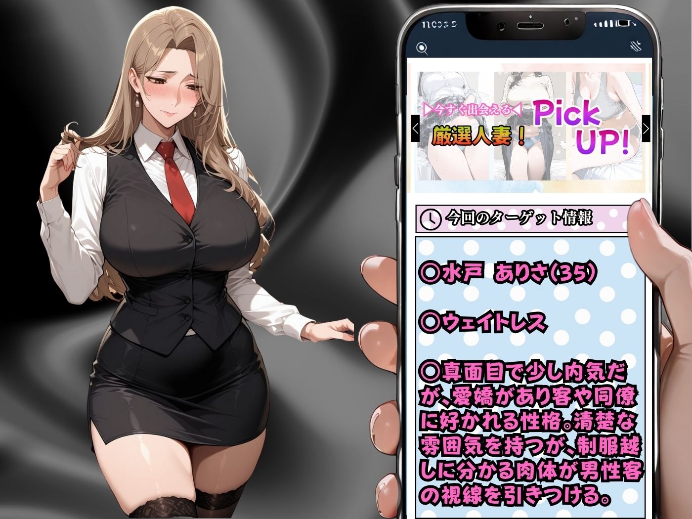 【セリフ入有り】肉感人妻種付け〜押しに弱い人妻ウェイトレスがメスになるまで連続アクメ〜 サンプル2ページ目