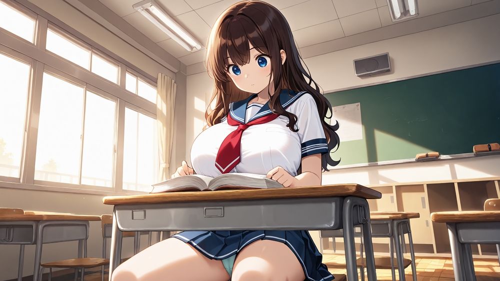 爆乳ピンク＆茶髪ダブルカラースク水美少女孕ませ教育【4K】 サンプル3ページ目