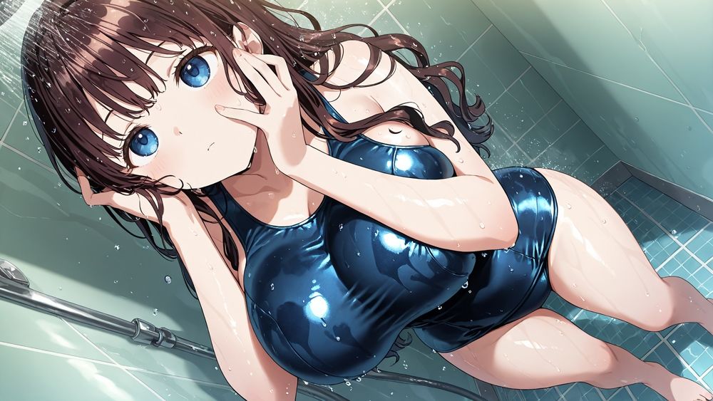 爆乳ピンク＆茶髪ダブルカラースク水美少女孕ませ教育【4K】 サンプル7ページ目