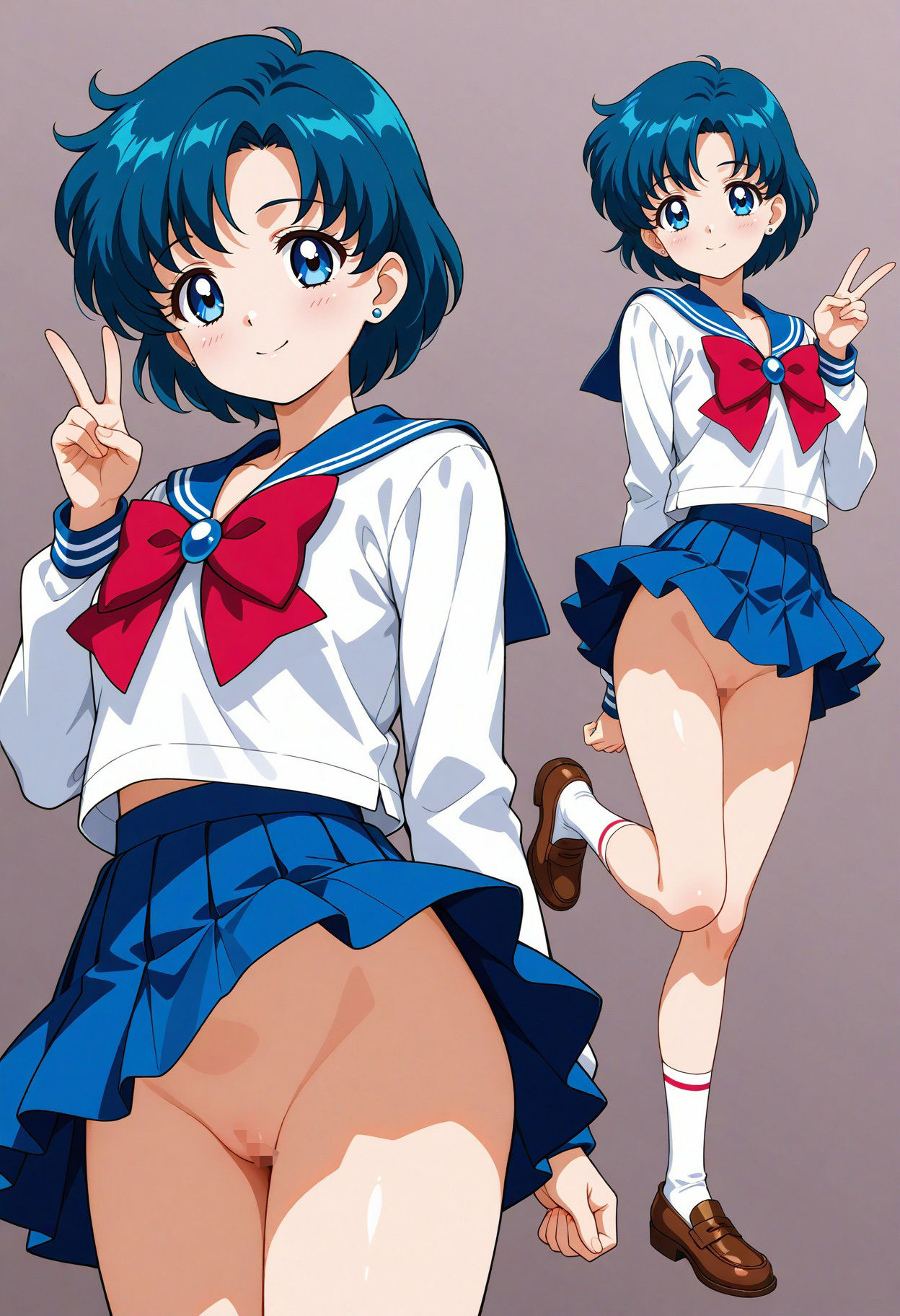 立ち絵とローアングル【水野亜美風1】 サンプル3ページ目