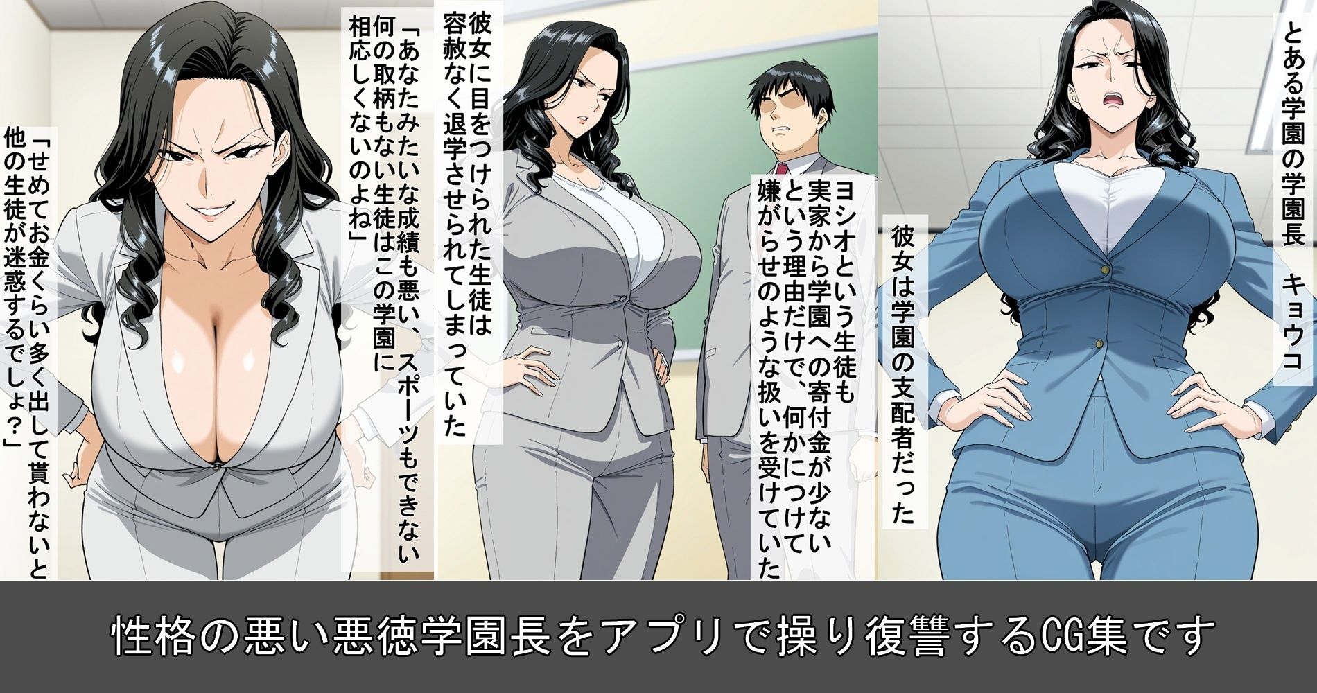 性悪女学園長に怪しいアプリで復讐 サンプル1ページ目