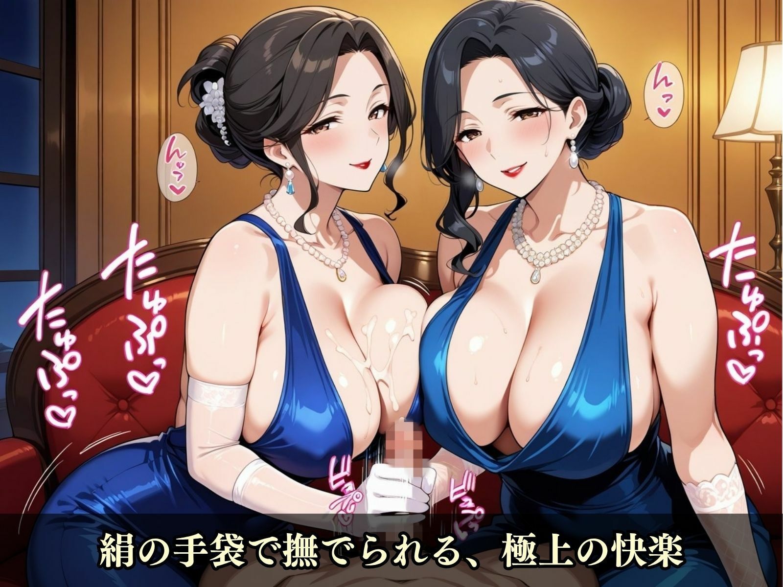 熟女たちの秘密の夜会 - 年上女性たちの甘美なハーレム サンプル4ページ目
