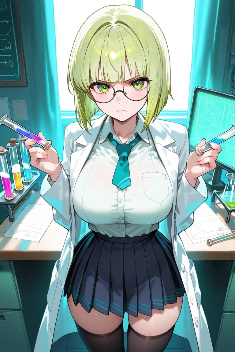科学室×白衣と服が溶ける サンプル1ページ目