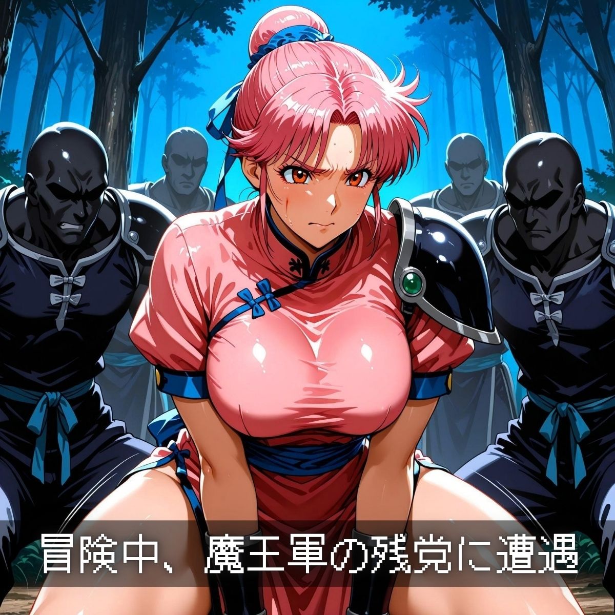 マ◯ムVS魔王軍 巨乳武道家が襲われて孕まされた話 サンプル1ページ目